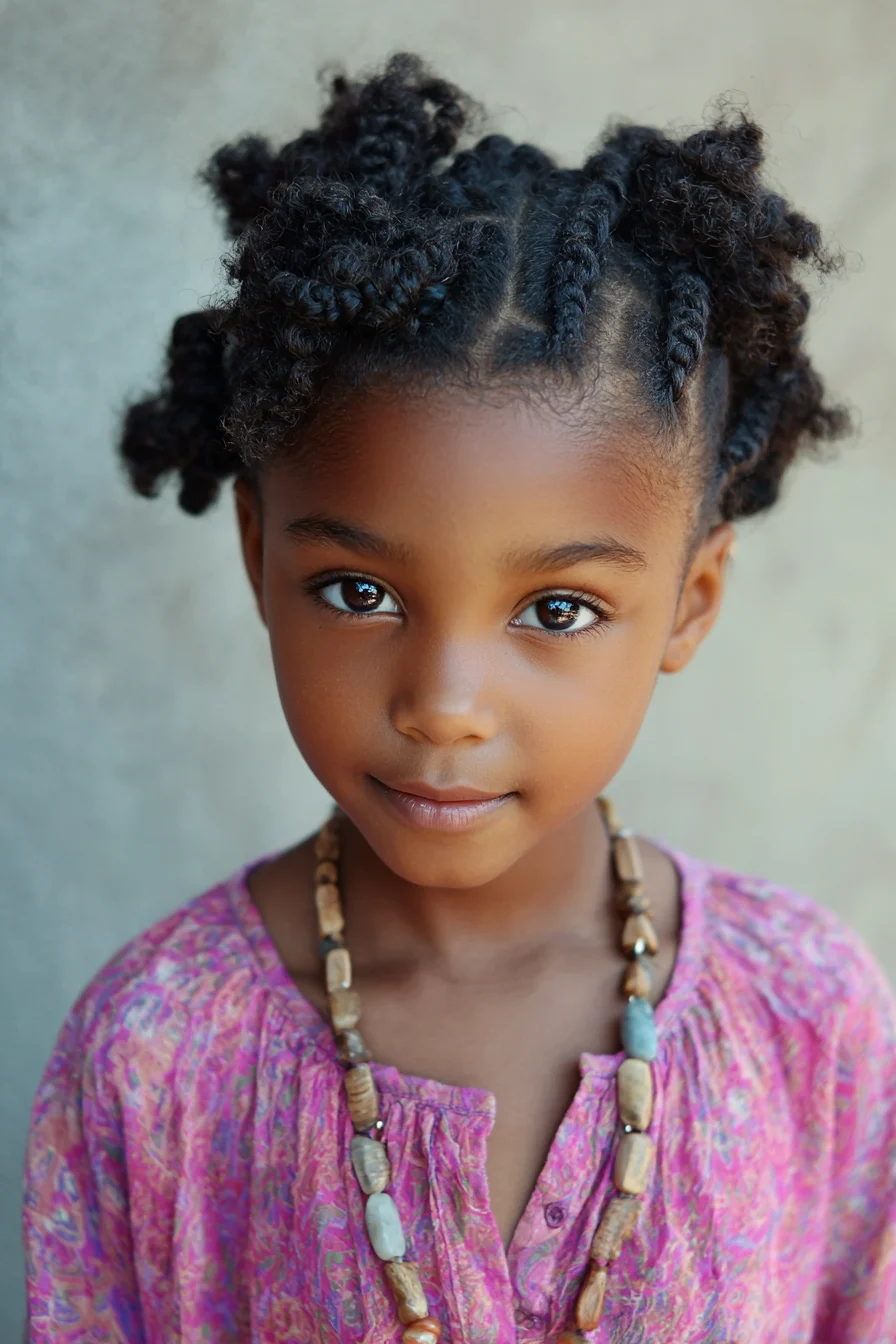 Chunky Two-Strand Twists with Bantu-Style Sections for Natural 4A–4C Hair