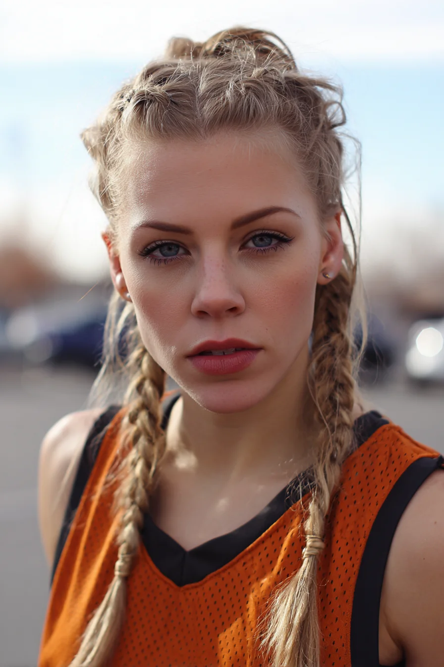 Double Dutch (Boxer) Braids with Crown Cornrow Detail