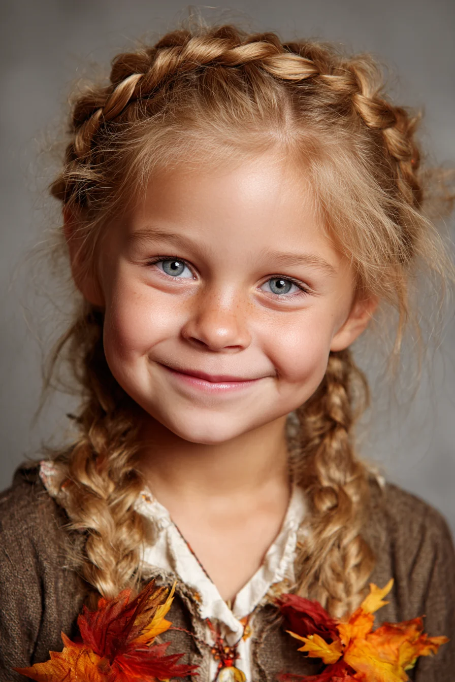 Double Dutch Crown with Two Braids — Tousled Braided Style for Fine to Medium Hair