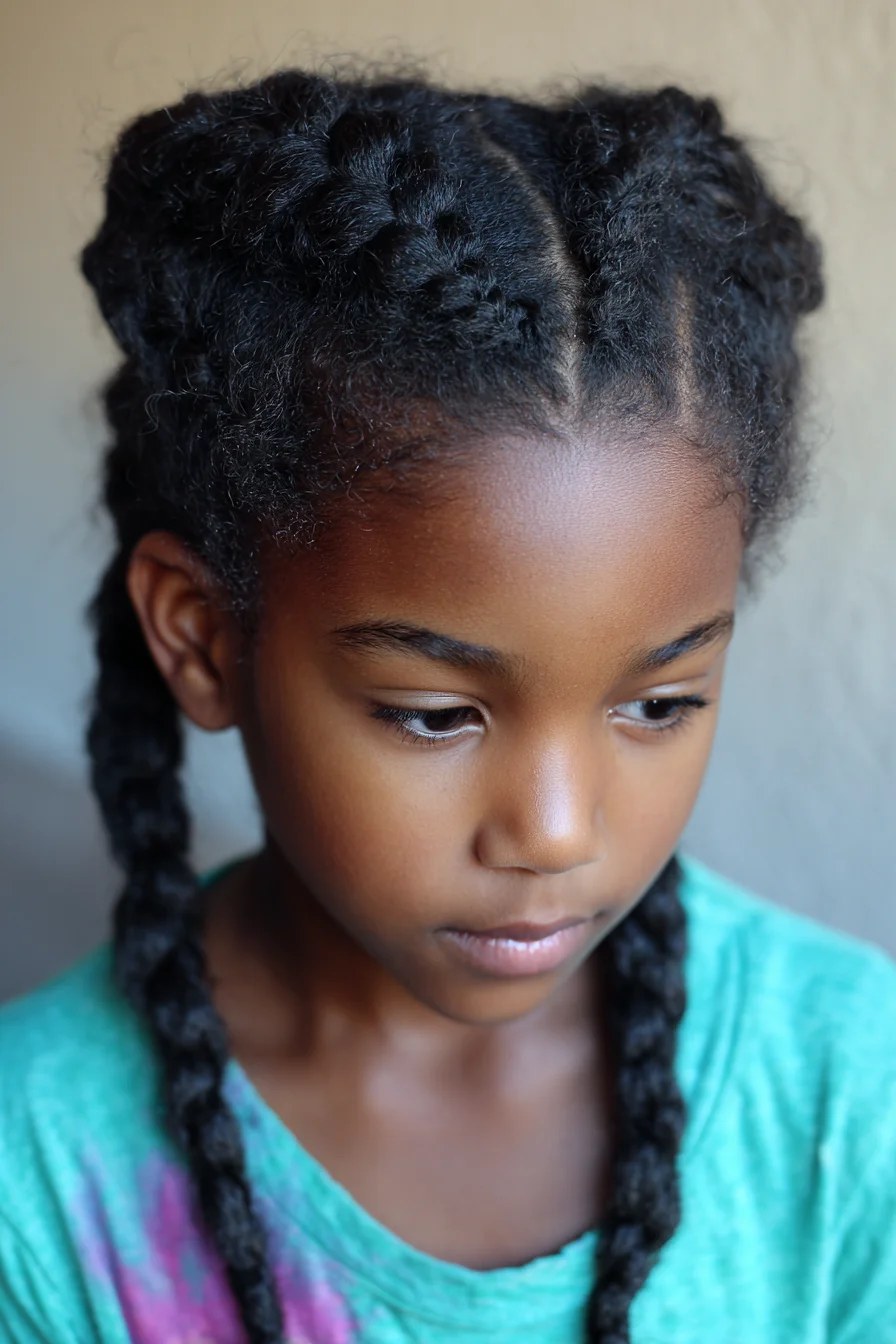 Double Flat (Boxer) Braids for Natural Coily and Curly Hair