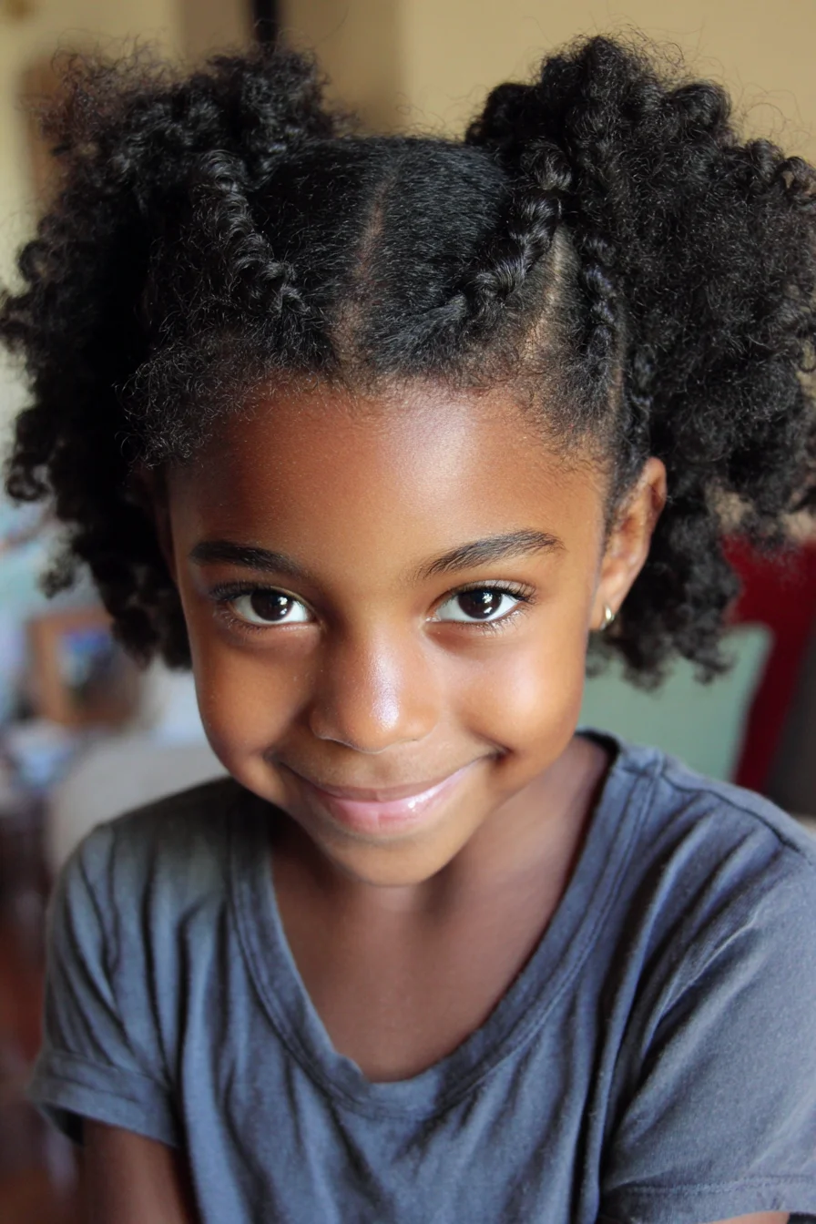 Flat Twists into Voluminous Puff Pigtails — Natural Kinky/Coily Styling