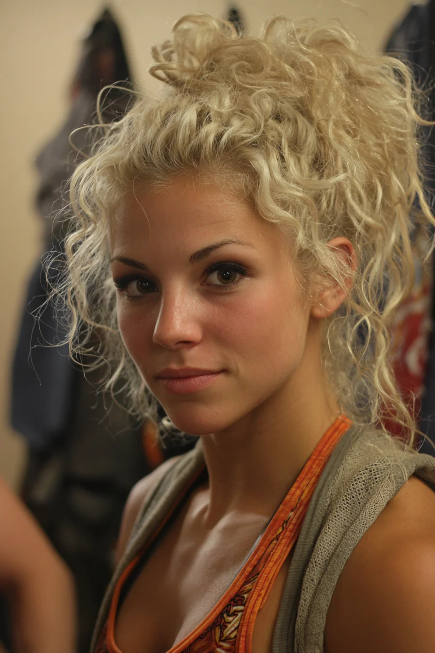 High Messy Ponytail for Tight Natural Curls — Textured Curly Updo