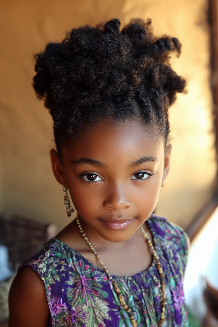 High Puff with Defined Twist-Out Coils for Natural 4a–4c Hair