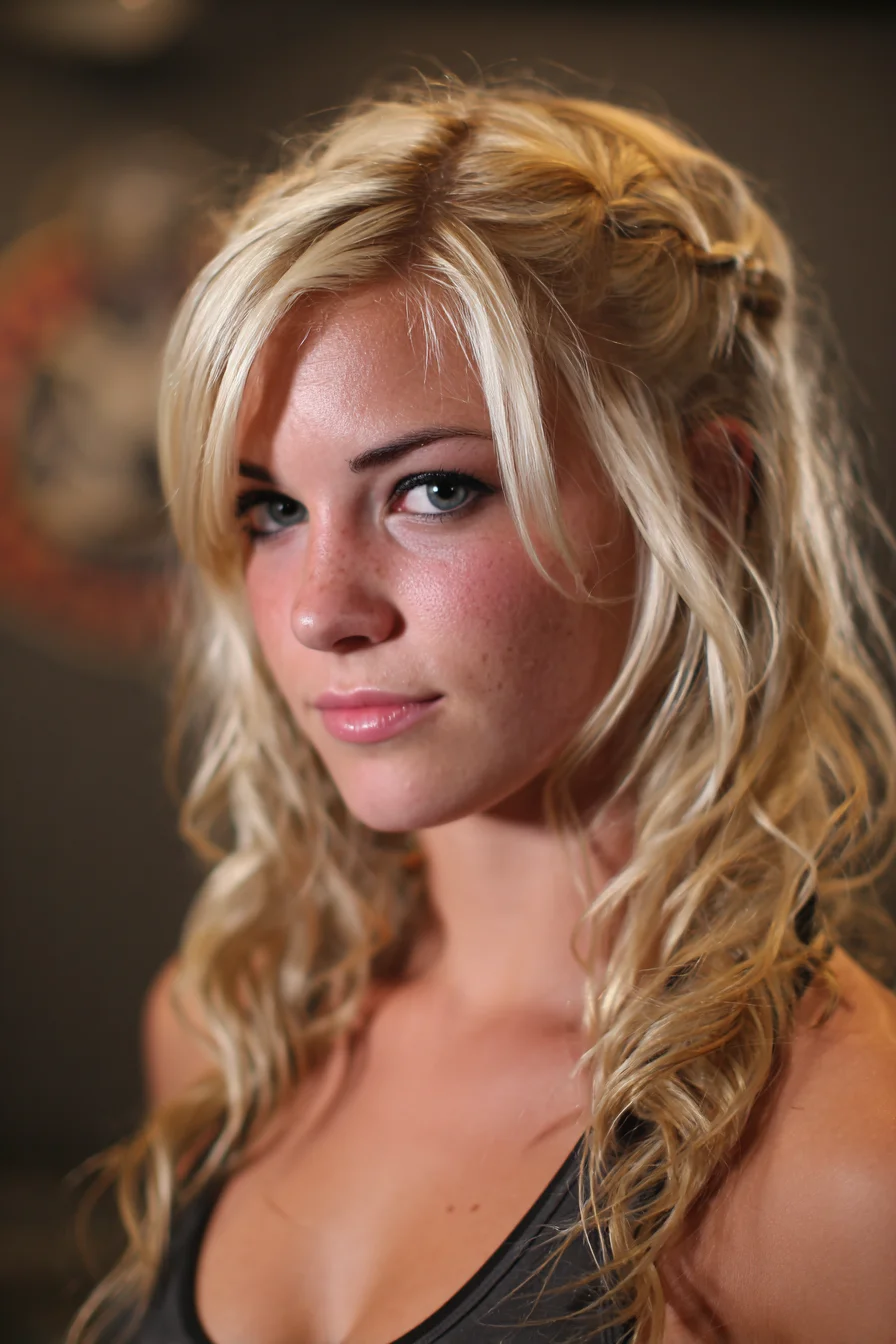 Loose Beachy Waves with Braided Crown for Medium-Long Blonde Hair