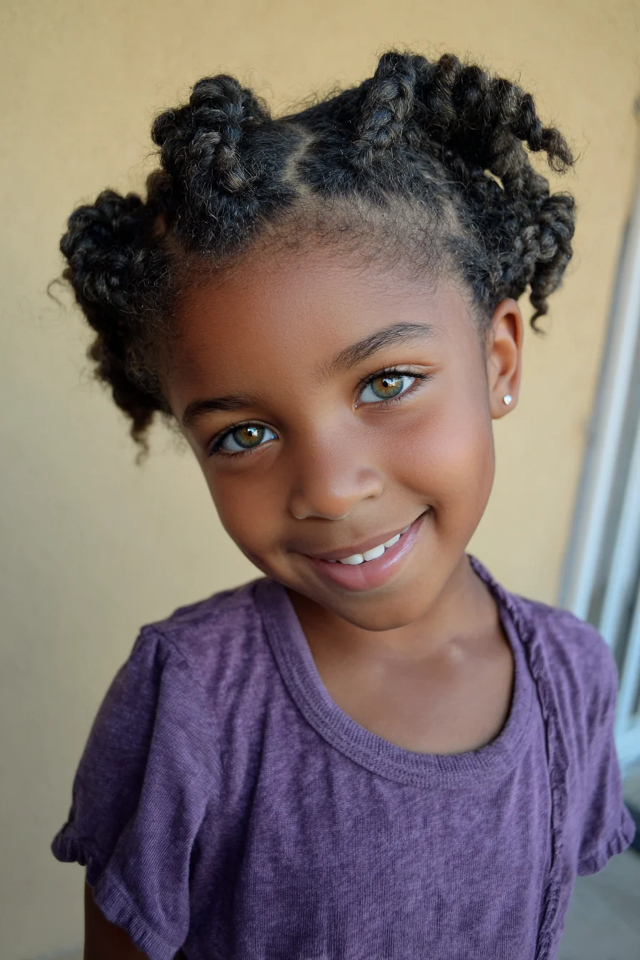 Mini Bantu Knots on Natural 3–4 Hair | Twisted Sections to Knots