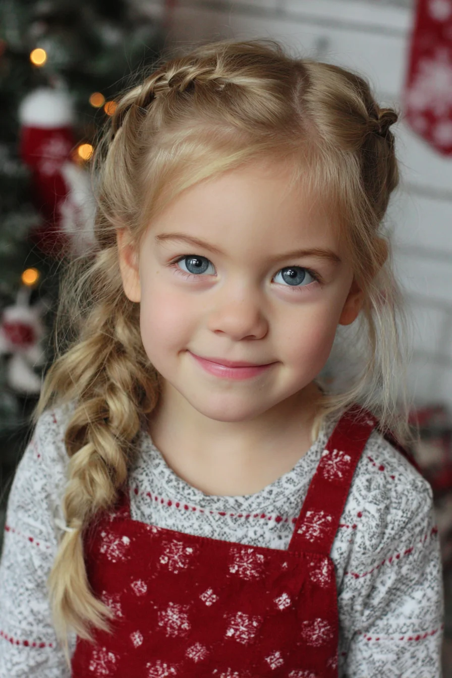 Side Dutch Braid to Loose Plait — Braided Holiday Style for Fine to Medium Hair