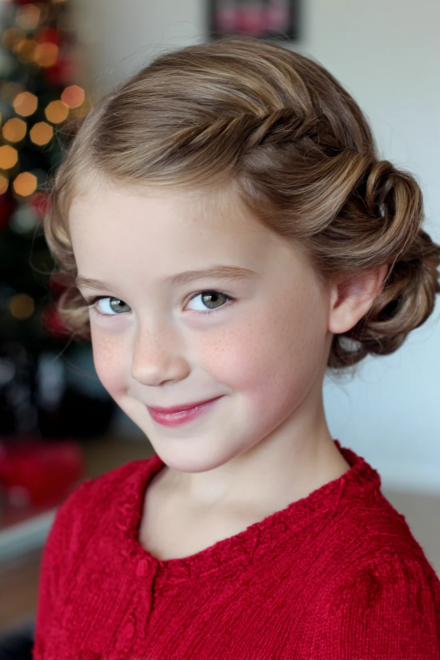 Soft Side Swirl Updo with Twisted Front — Updo for Fine to Medium Hair