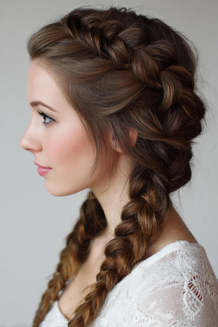 Textured Double Dutch Braids — Crown-to-Pigtail Style for Medium‑Long Hair