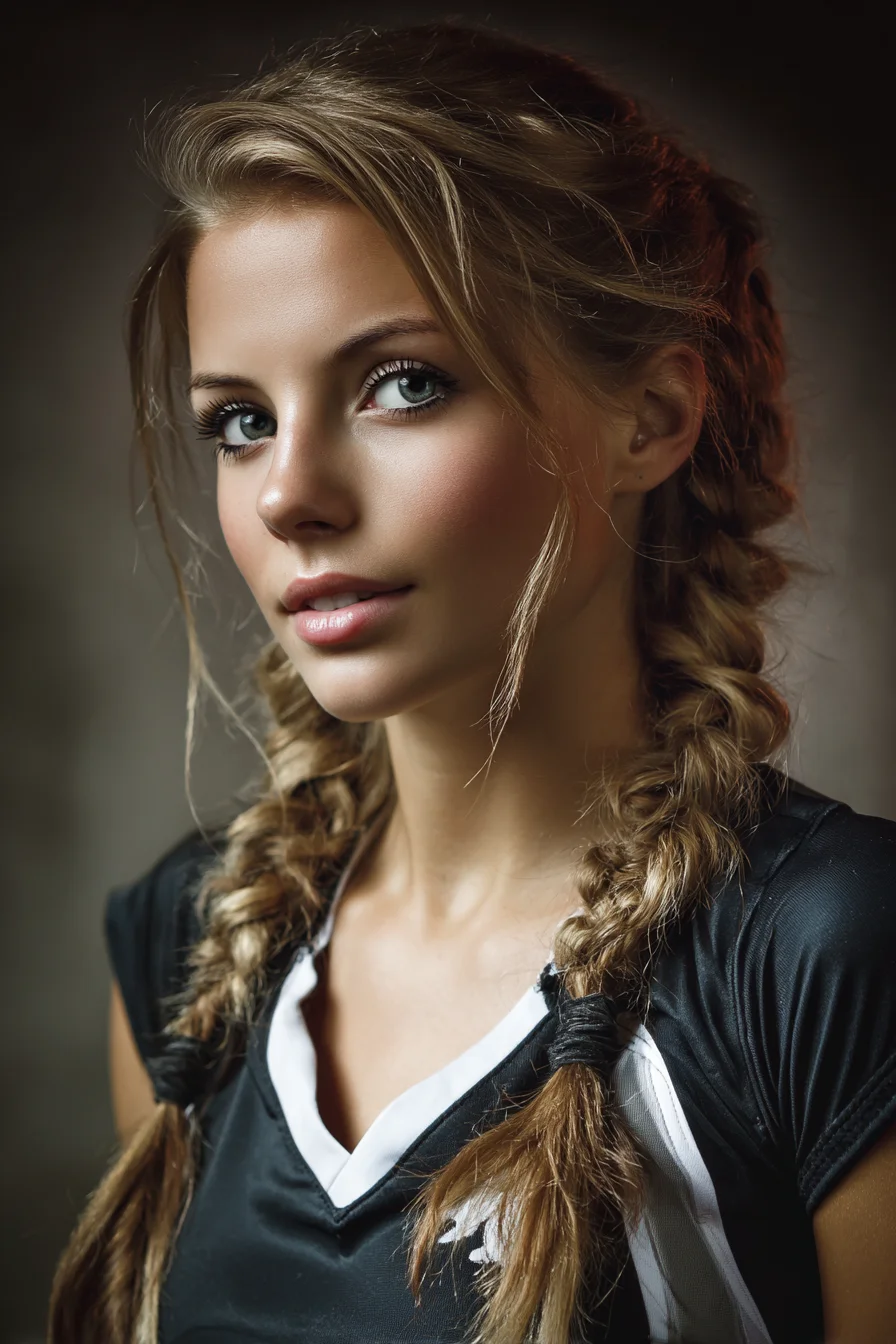 Textured Double Dutch Braids with Face‑Framing Pieces