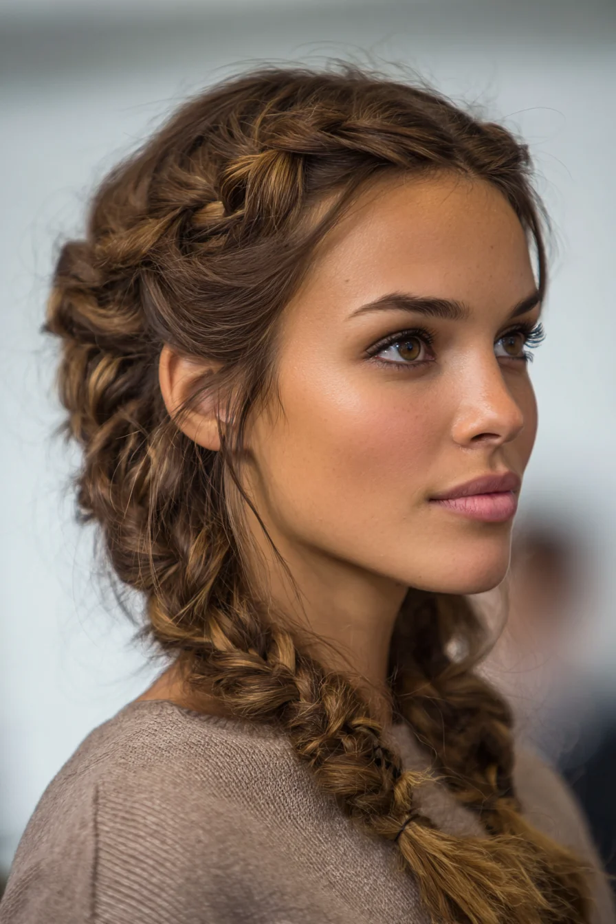 Textured Double Dutch Braids with Pancaked Face‑Framing Pieces