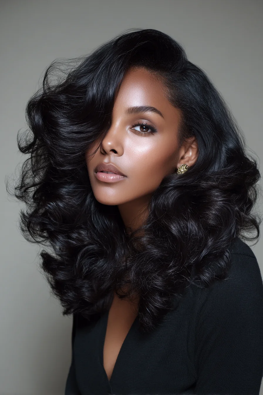 Voluminous Retro S‑Waves — Blowout for Medium to Long Hair