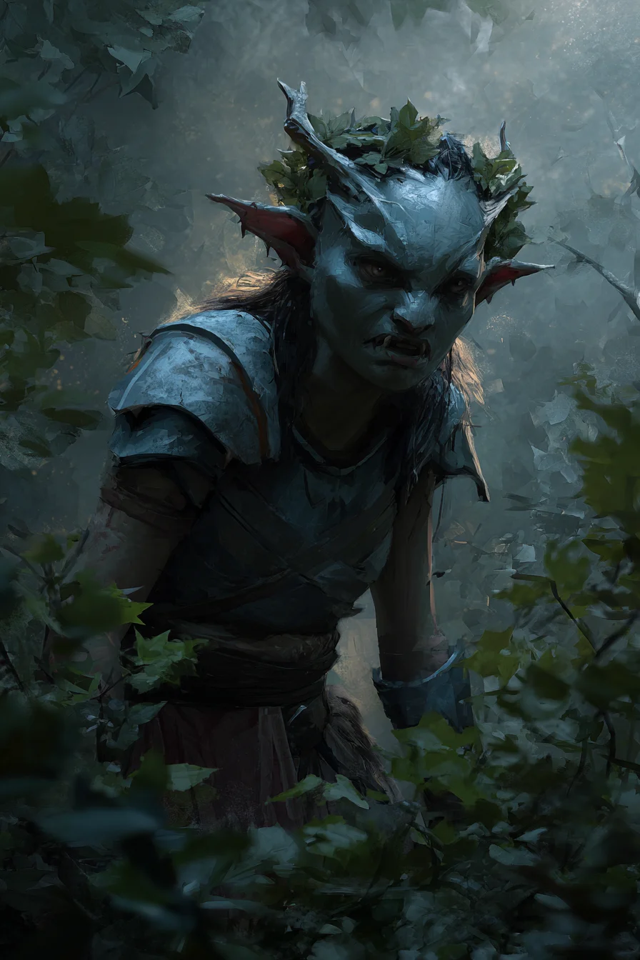 A Forest Goblin Emerges from the Shadows