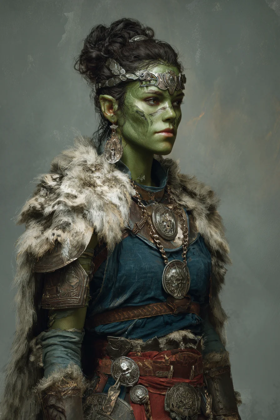 A Half-Orc Warrior of Noble Bearing