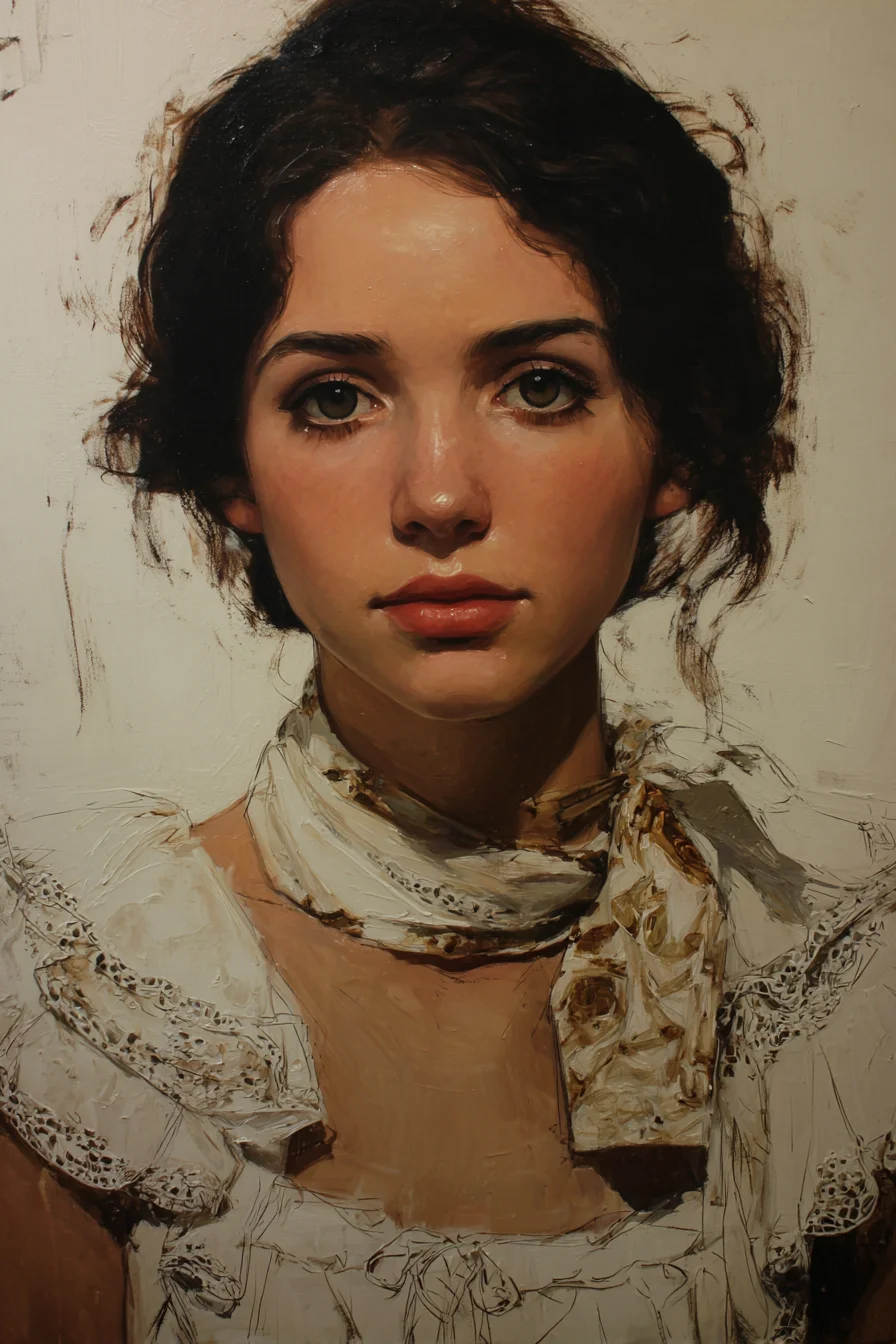 A Portrait Caught Between Sketch and Oil