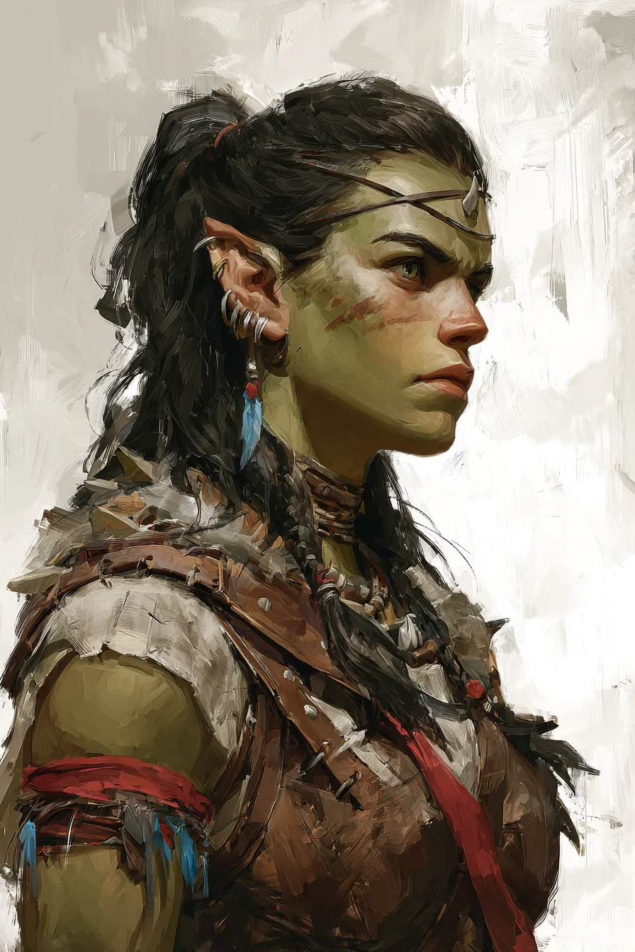 A Warrior Painted in Oils