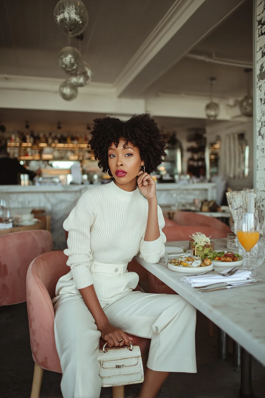 All White Everything at Brunch