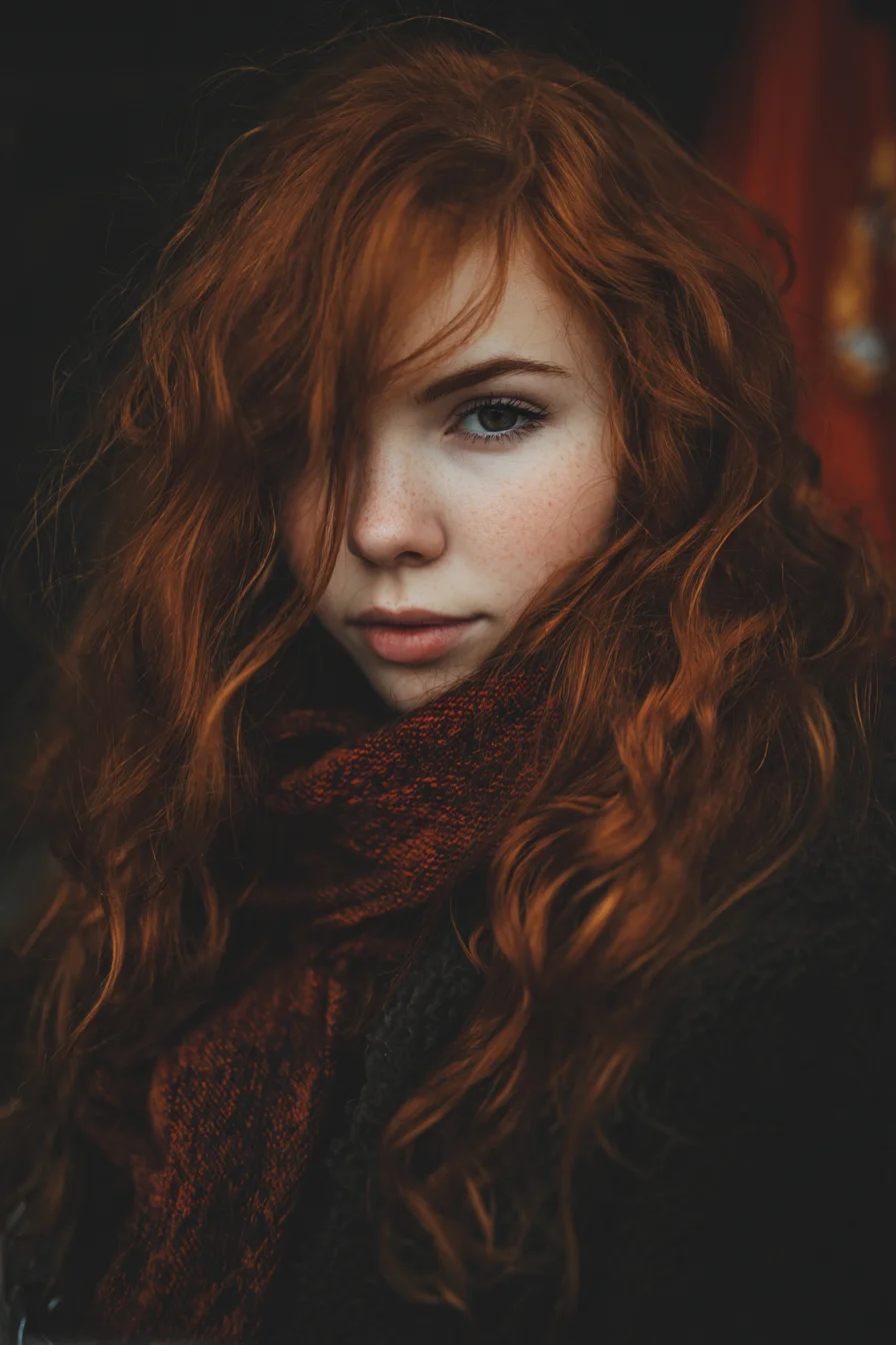 Autumn Fire in a Dark Frame