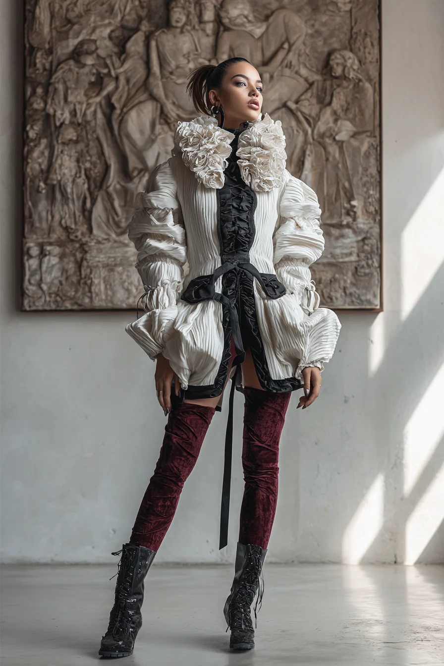 Baroque Drama in White and Crimson