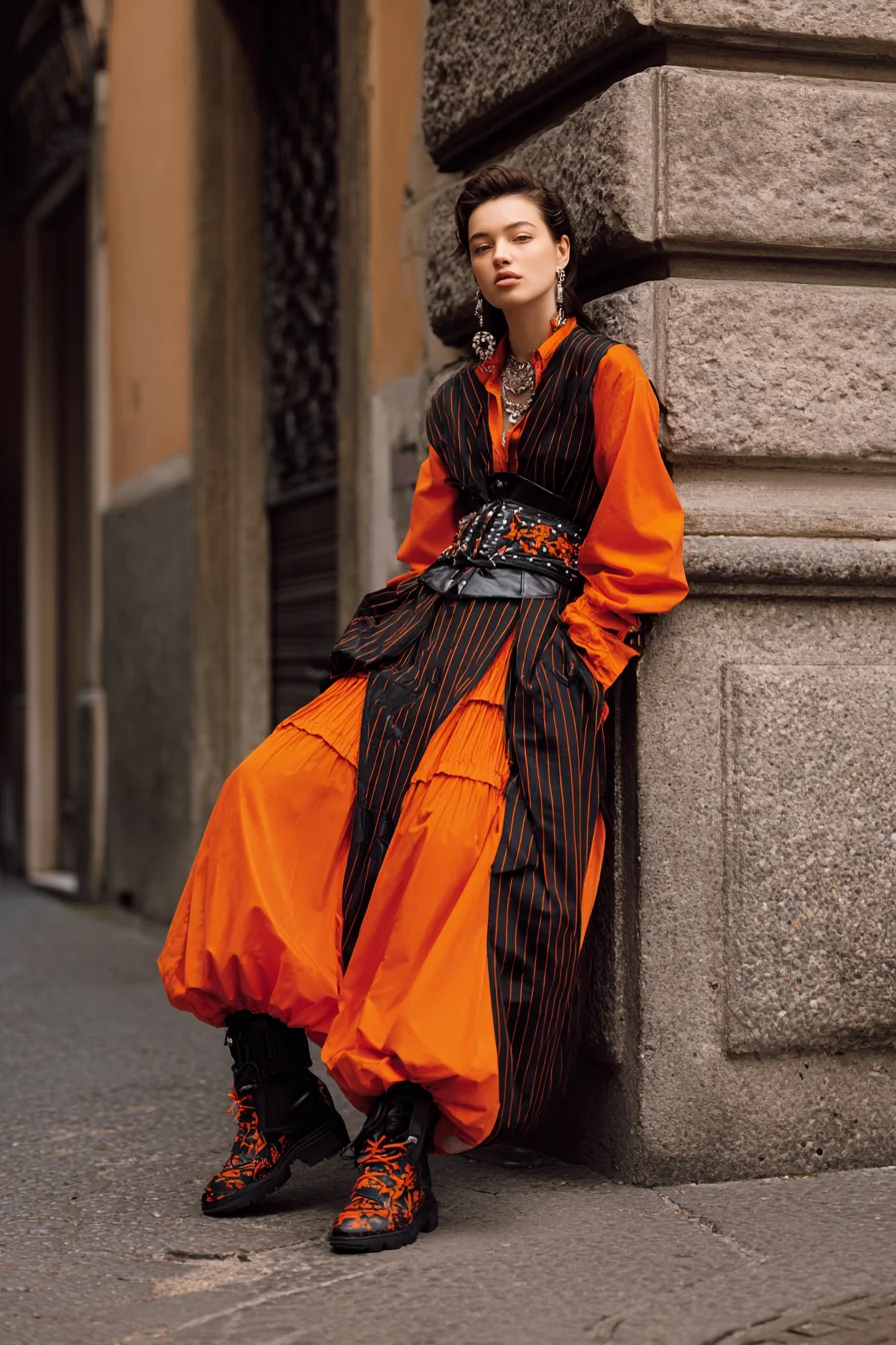 Bold Orange on Milan Streets