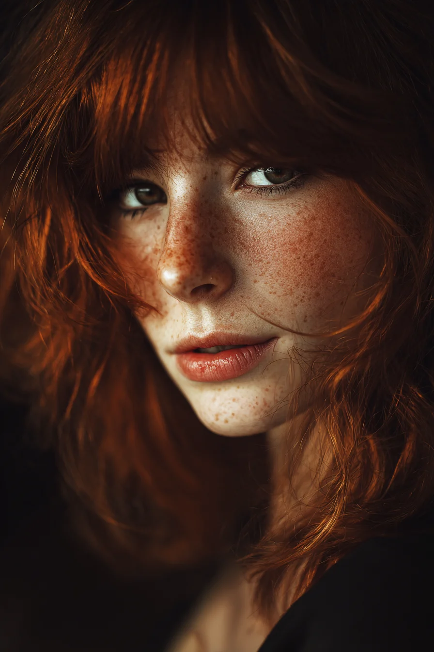 Copper Hair and Freckled Skin