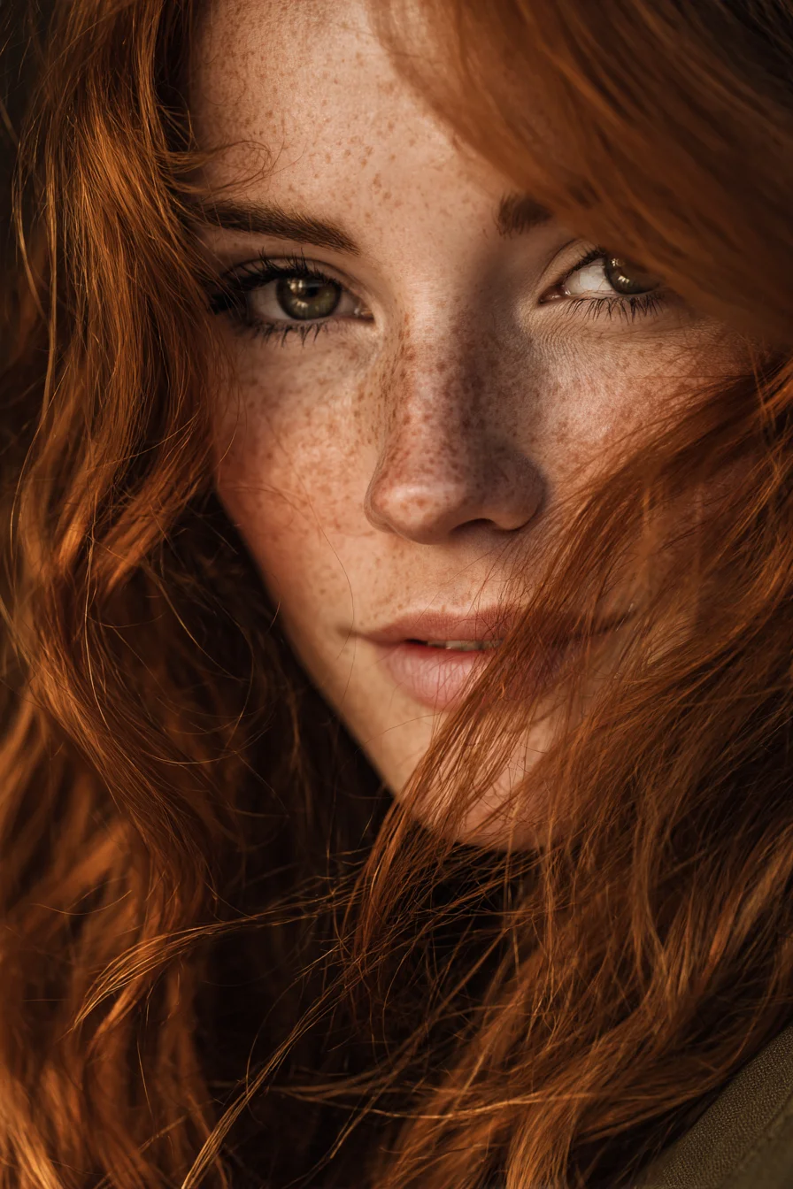 Copper Hair and Green Eyes