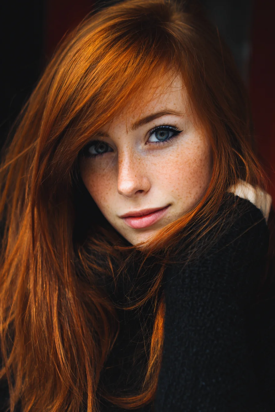 Copper Hair, Cool Blue Eyes