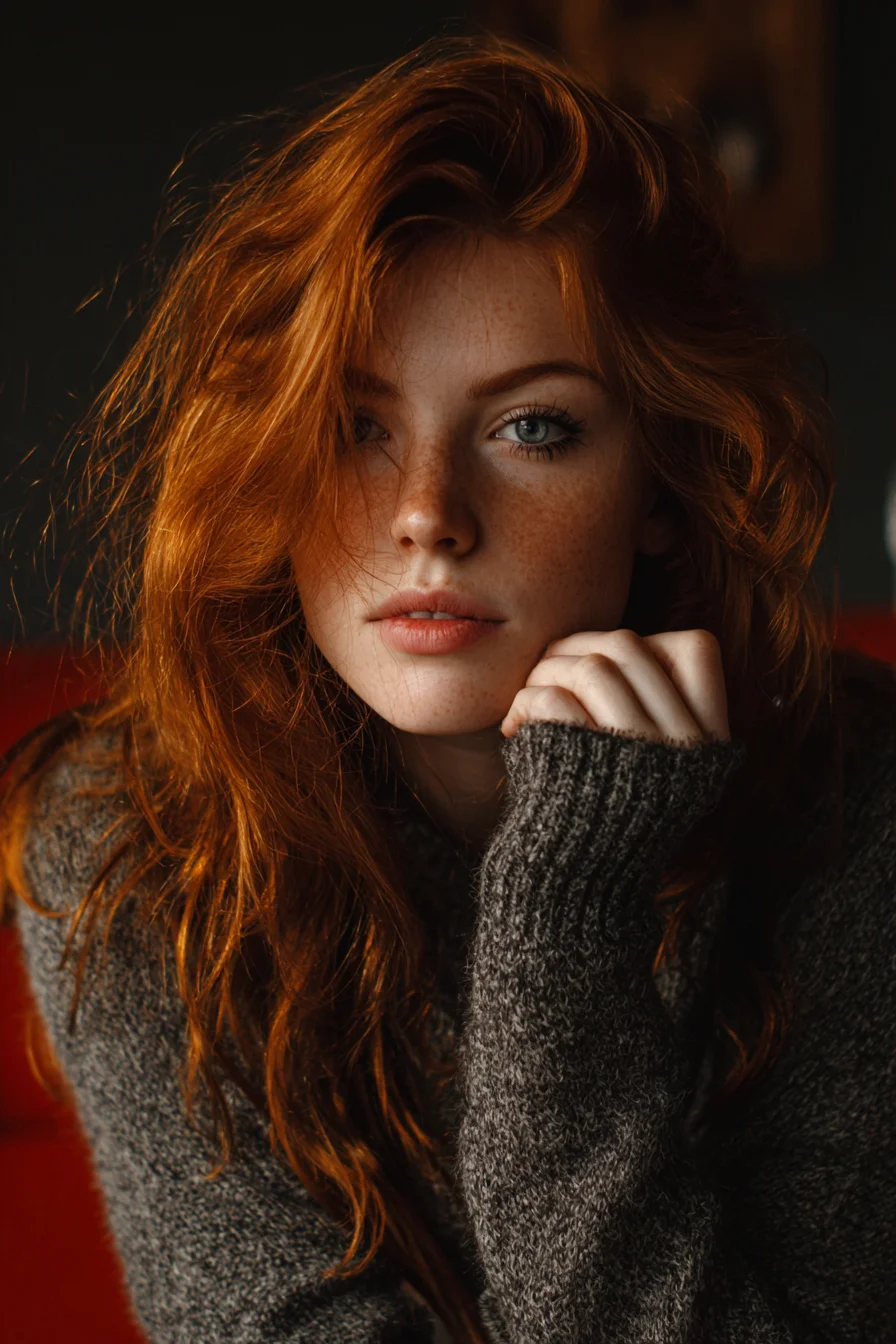 Copper Waves in Warm Light