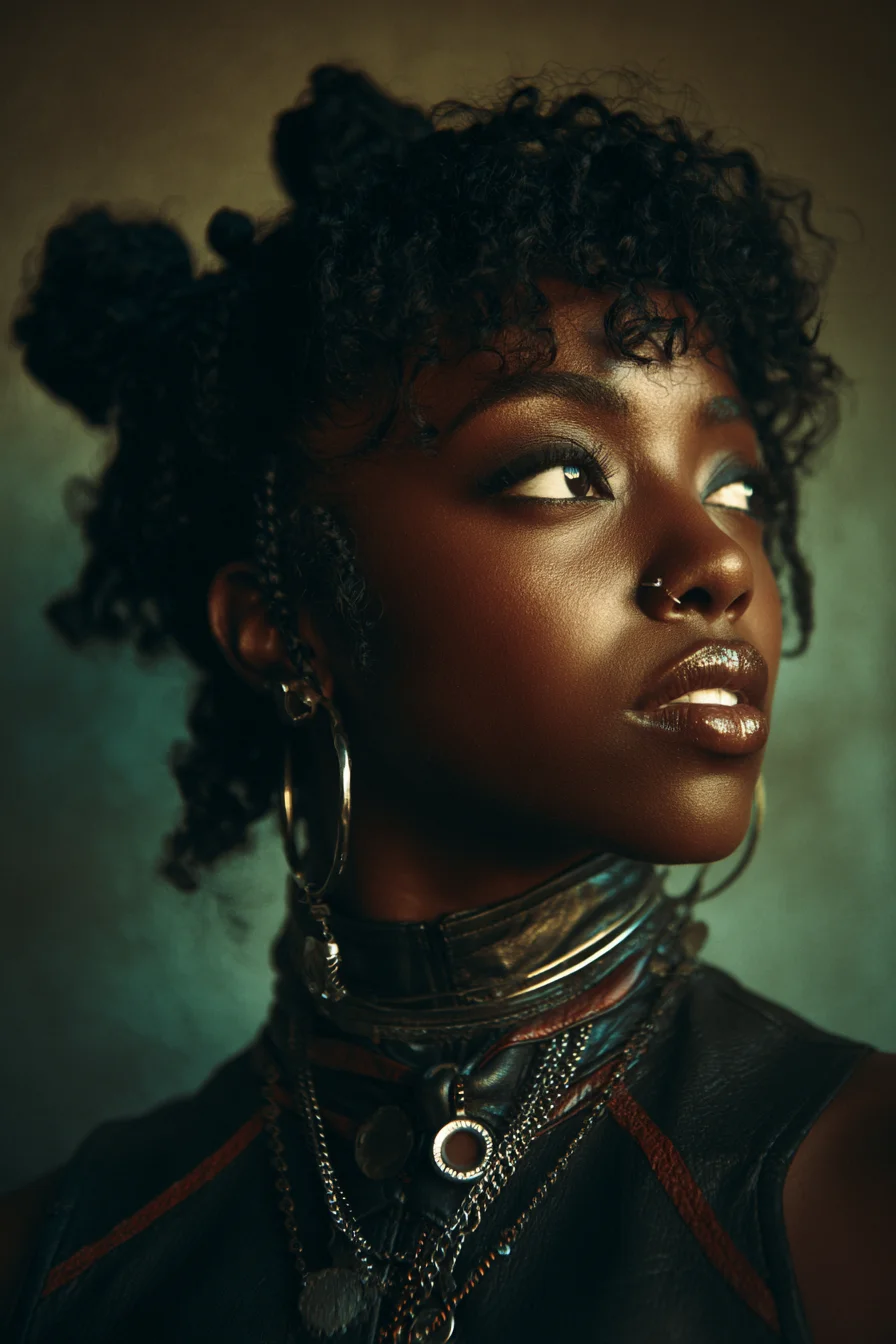 Gold, Curls, and Iridescent Edge