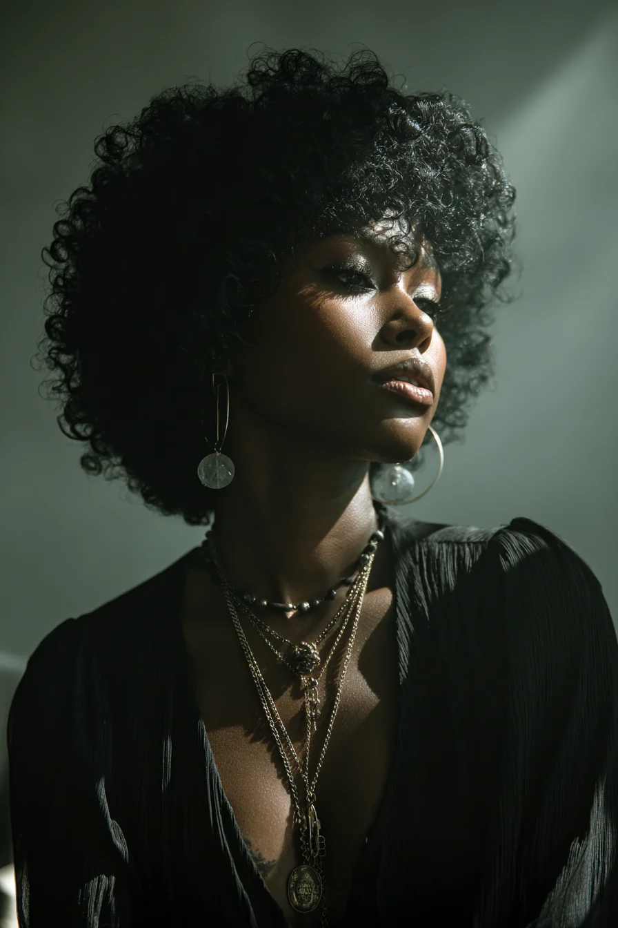 Gold, Shadow, and Natural Curl