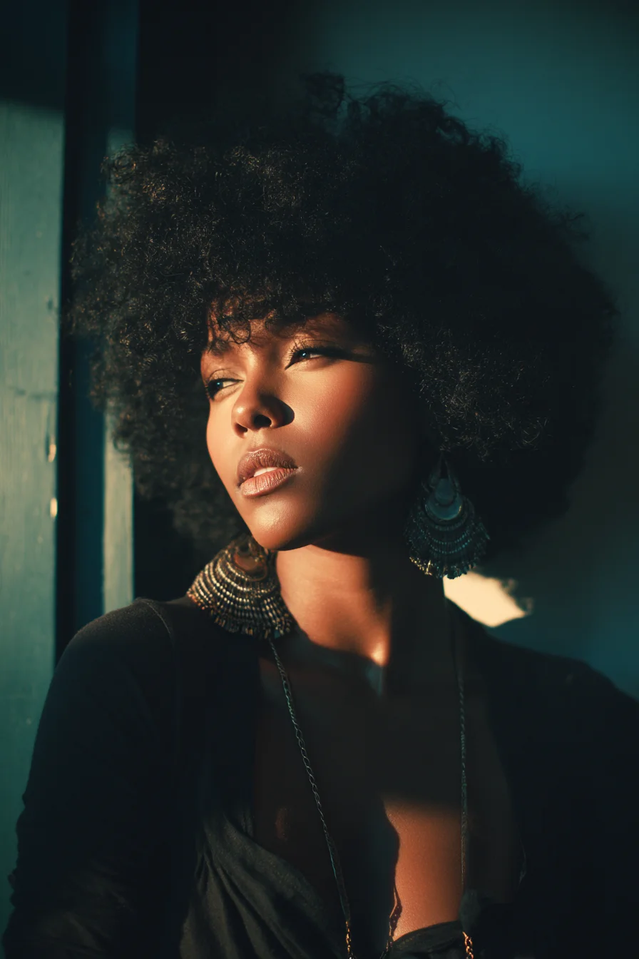 Golden Light and Natural Curls