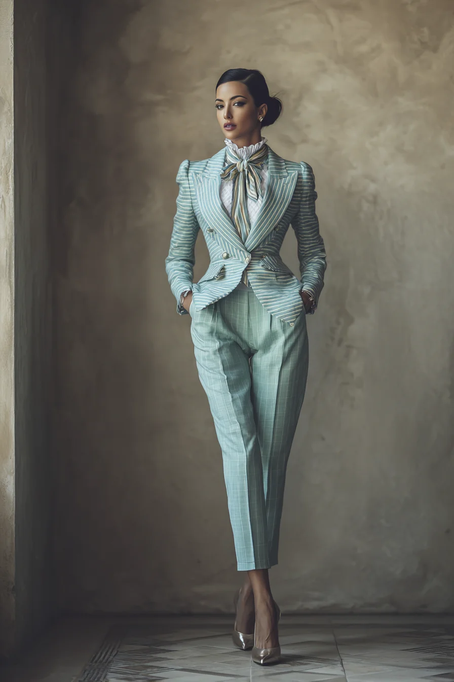 Mint Stripe Power Suit