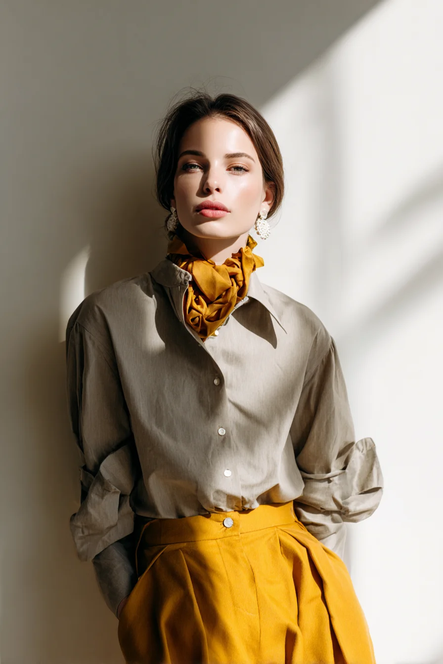 Mustard and Linen in Warm Light