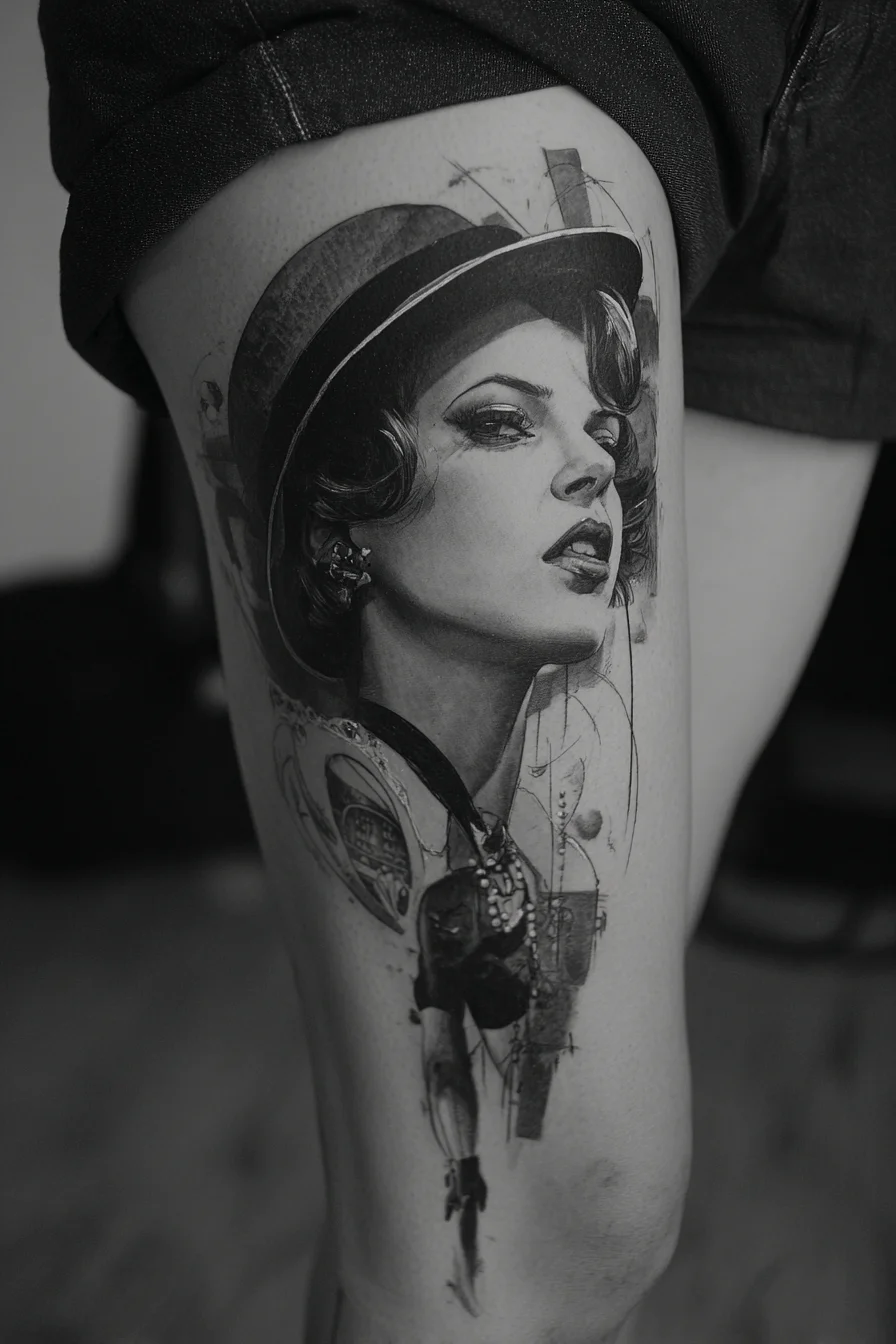 Old Hollywood Glamour in Black and Grey