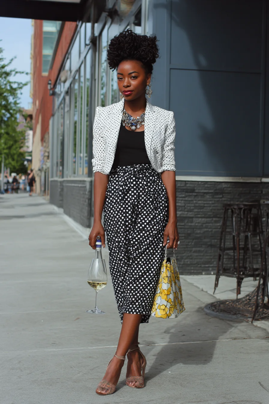 Polka Dots and White Wine