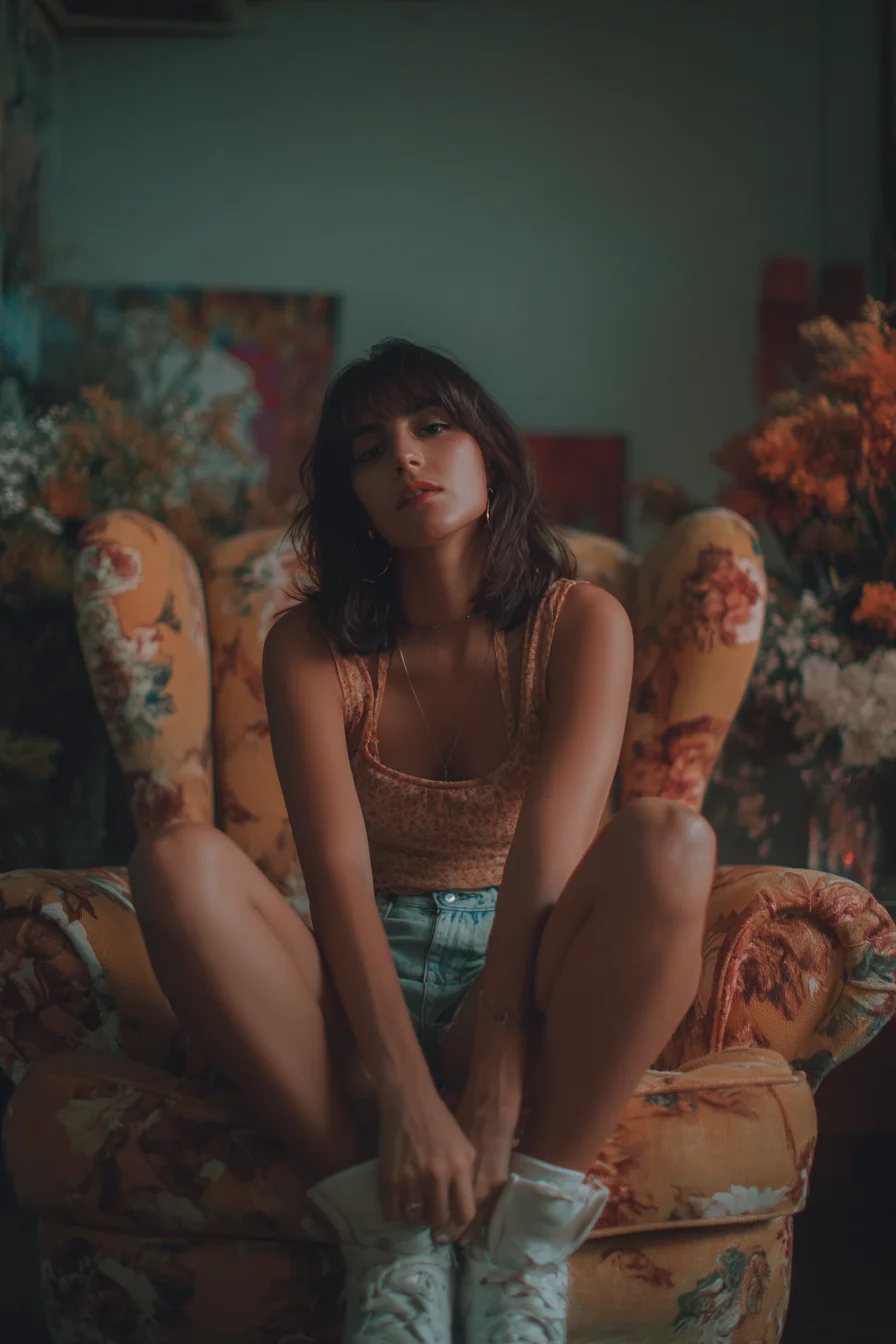 Quiet Afternoon in a Floral Chair