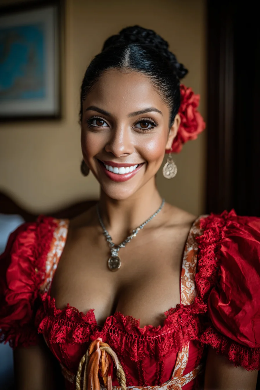 Radiance in Red Lace