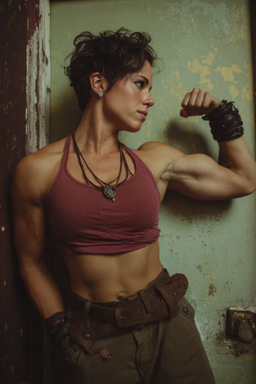 Raw Strength in Worn Surroundings