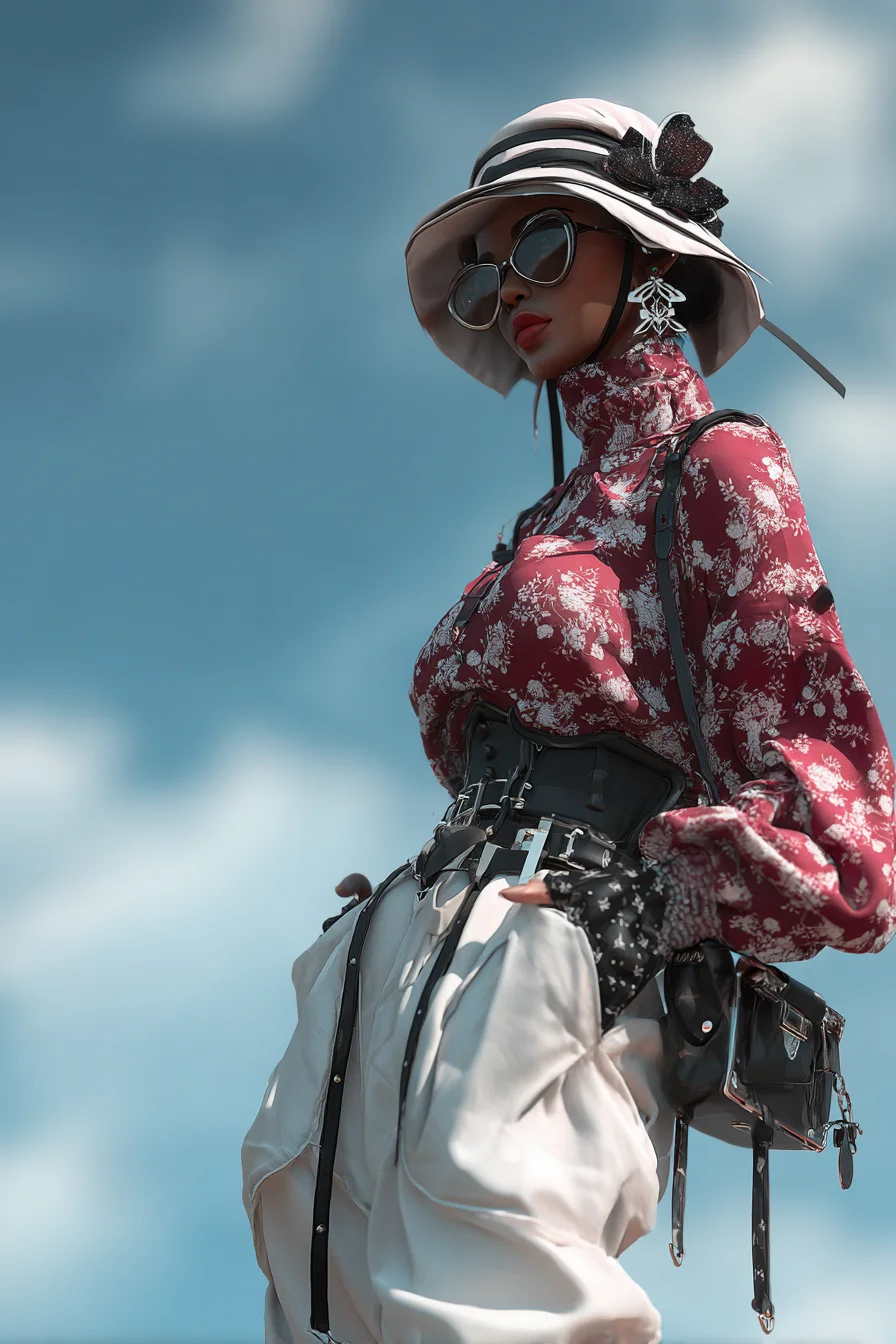 Romantic Florals Meet Dark Hardware