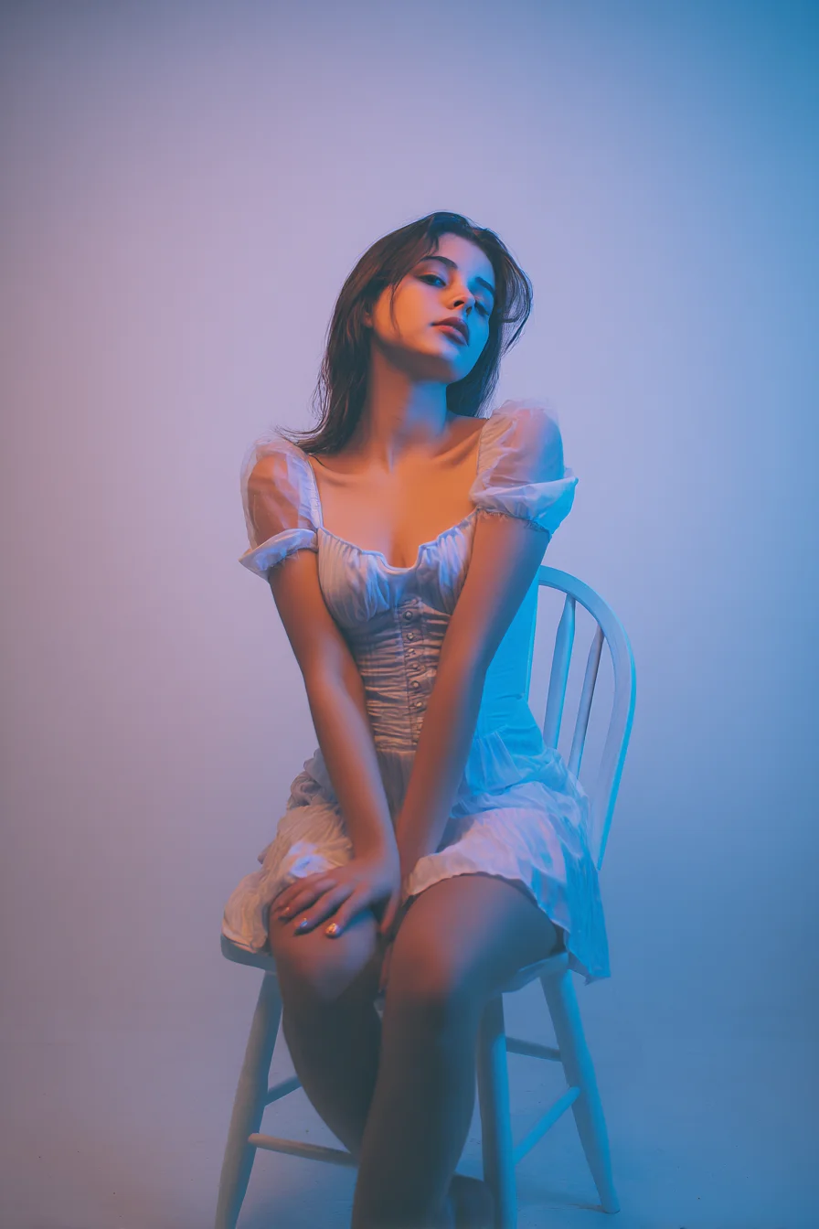 Still Light on a White Chair