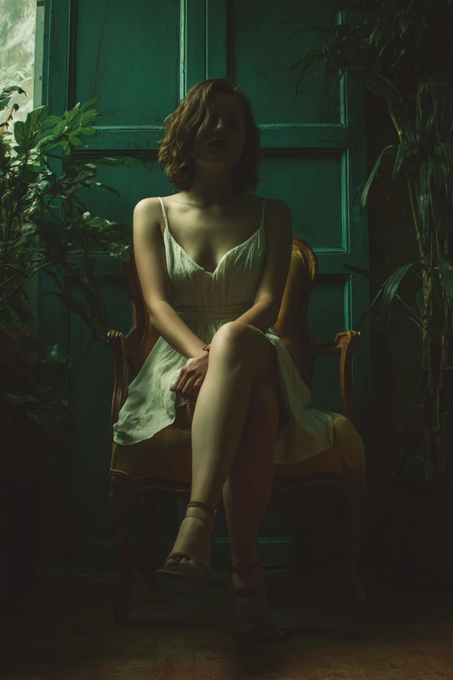 Still Moment in Green Shadow