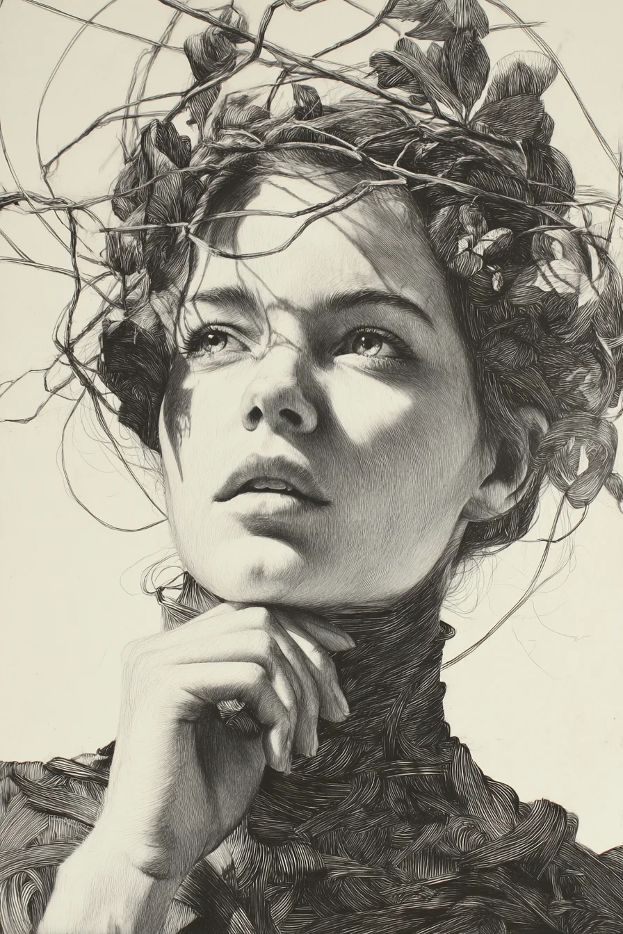 Tangled Branches, Upward Gaze