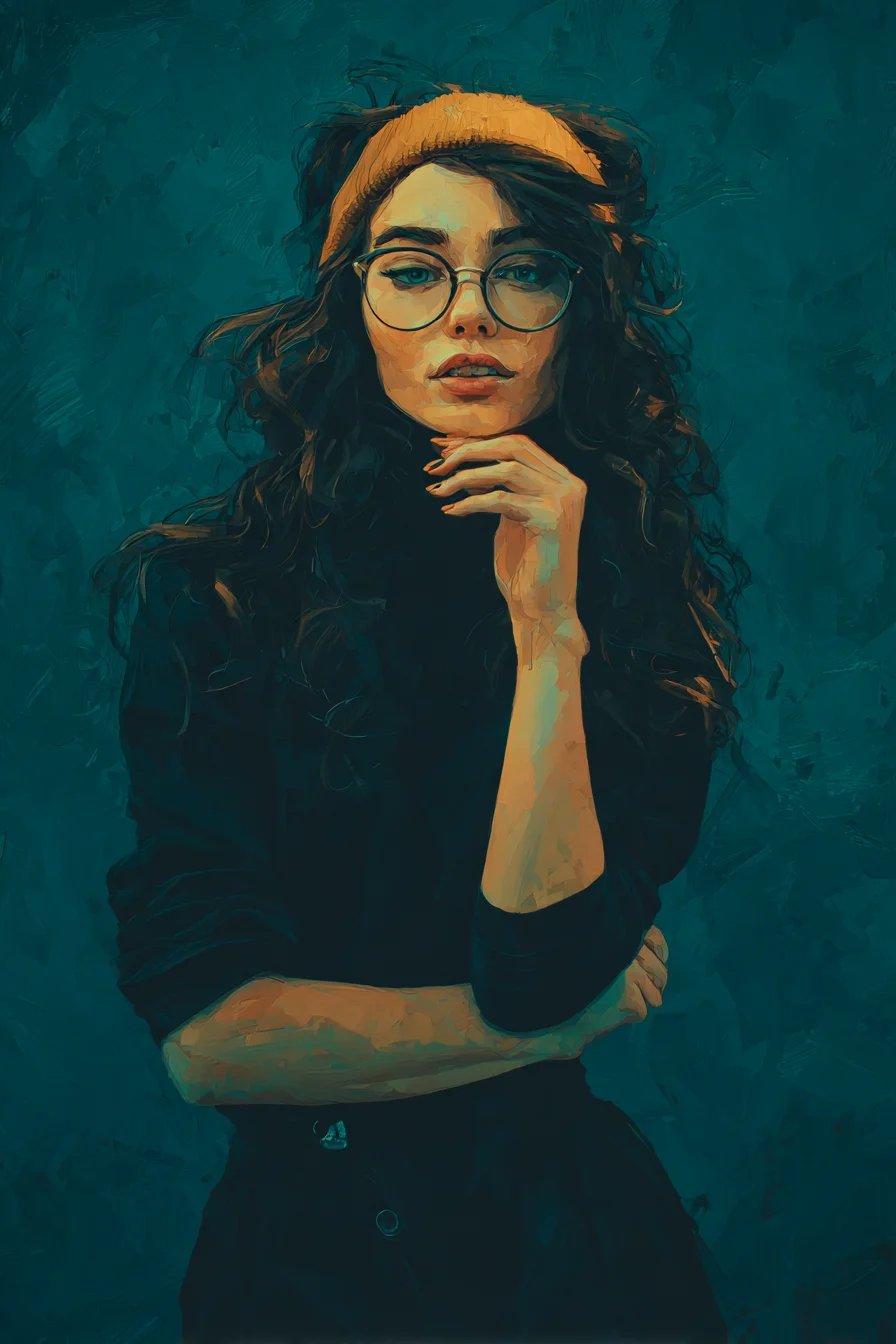 Teal Dreams and Curly Hair