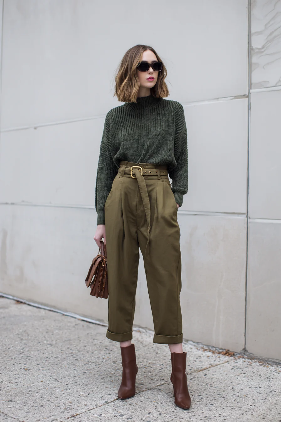 Tonal Olive From Head to Toe