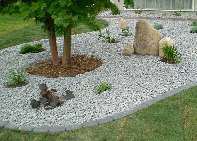 Garden with stones