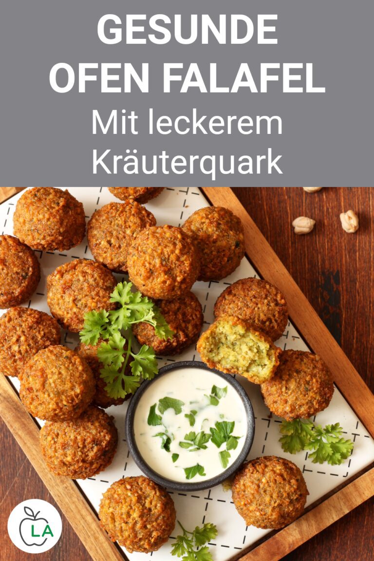 Gesunde Ofen Falafel mit Kräuterquark – Fitness Rezept zum Abnehmen