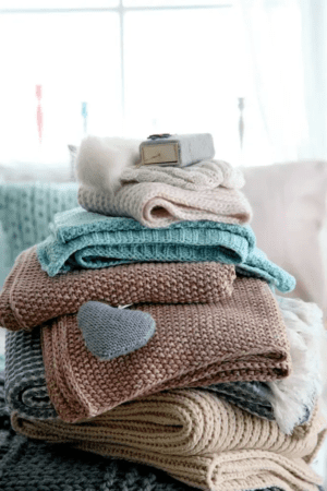 編み物で飾る例とアイデア
