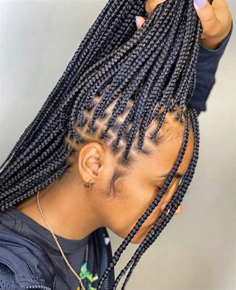 Box Braids Updo braided hairstyles