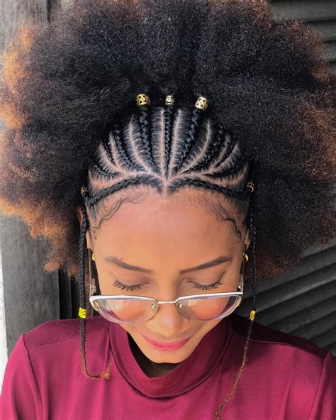 Braided Afro Puff braided hairstyles