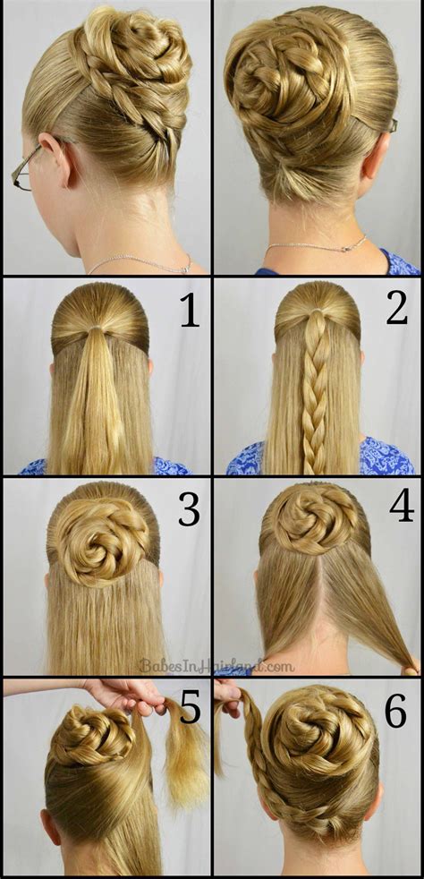 Braided Floral Bun hairstyles for girls