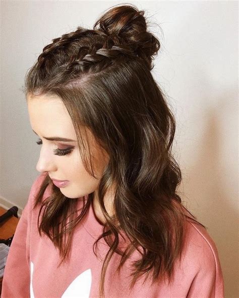 Braided Half Bun hairstyles for girls